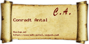 Conradt Antal névjegykártya